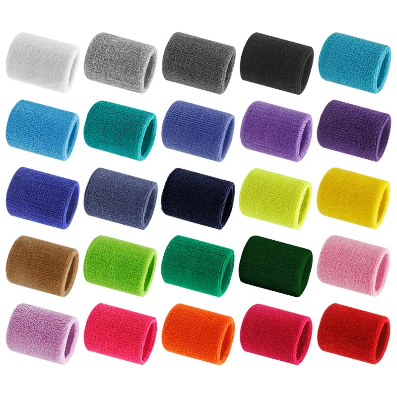Aolikes Factory Price 8CM Wrist Brace Multicolor Knitting Cotton Towel Wrist Support Sweat Bands Elastic Hot Sale Sport