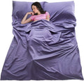 Woqi Cotton Travel and Camping Sheet Sleeping Bag Liner Double Size Adult Sleeping Bag Sheet for Traveling