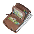Genuine Leather Mens Trifold Wallet Personalized Ultra Thin Men Wallet RFID Slim Trifold Wallet