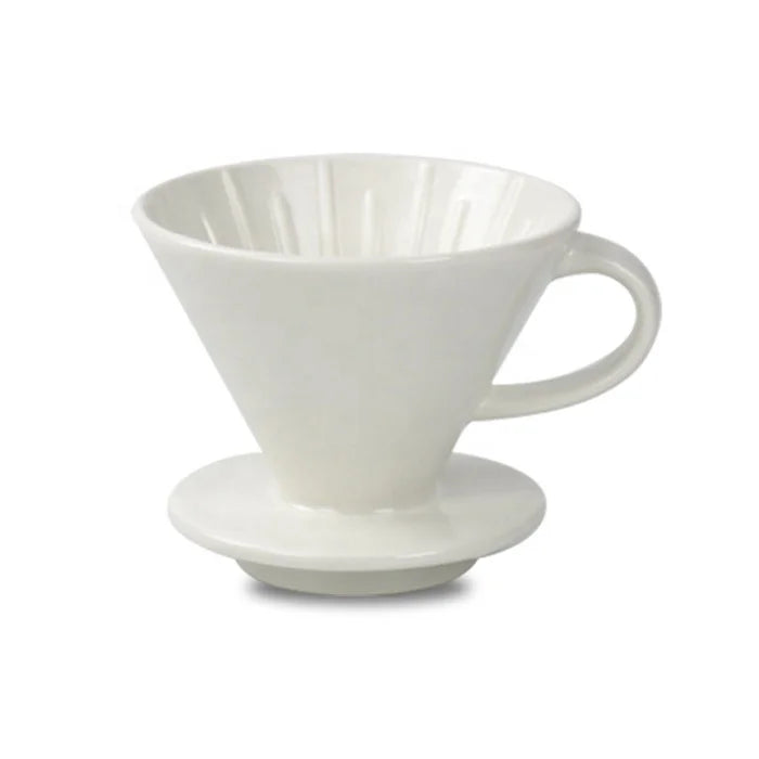 Ceramic Pour Over V Coffee Dripper Paperless Coffee Filters in Cone Shape for Coffee Dripper