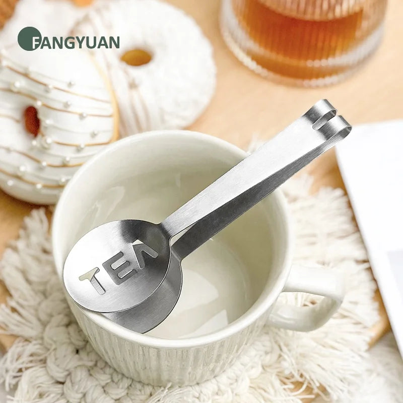 FANGYUAN Top Seller Custom Colors Coffee & Tea Tools Stainless Steel Tea Bag Tongs Clip Holder for Loosing Leaf