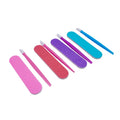 Felice 4 Colors Options Professional Double Sided Logo Custom Nail File Mini Manicure Tool Nail Stickers Disposable Set Emery