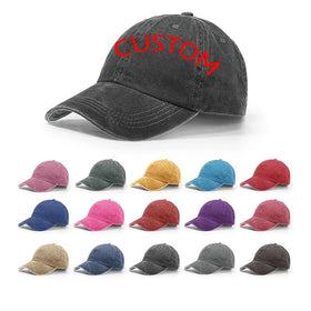 Vintage Baseball Cap Washed Distressed Baseball Hat Twill Adjustable Hat Unisex Sport Cap Women Men Baseball Designer Cap