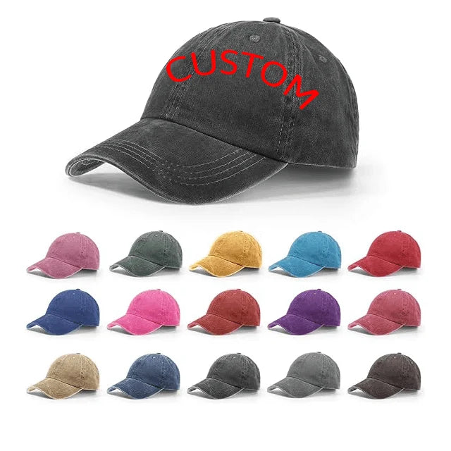 Vintage Baseball Cap Washed Distressed Baseball Hat Twill Adjustable Hat Unisex Sport Cap Women Men Baseball Designer Cap