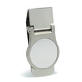 Minimalist Round Stainless Steel Bank Card Dollar Cash Money Clip Wallet Ticket Clamp Pocket Alloy Blank Metal Money Holder Clip