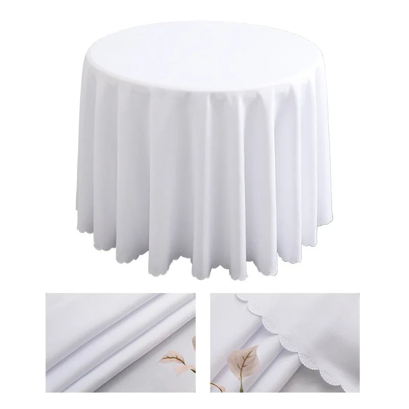Hotel Custom Polyester Linen Table Cloth for Home Hotel Meeting Party and Wedding