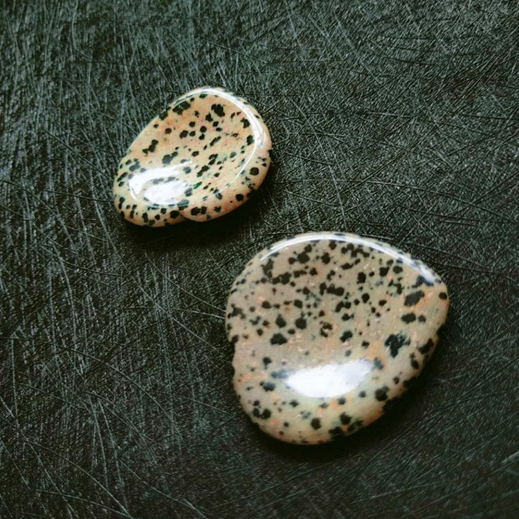 DIY Dalmation jasper Worry Stone : Crystal Worry Stone : Crystal Healing Palm Thumb Stone