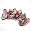 Huiying Arrival Rhodonite jasper Facial Guasha Tool Good for Health Body Equipment Heart Guastone