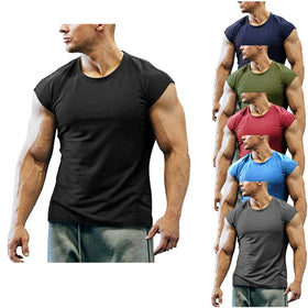 Custom Logo Trendy New Sleeveless 60% Polyester Men Designers Men's O Neck Men's Shirts T - Shirt