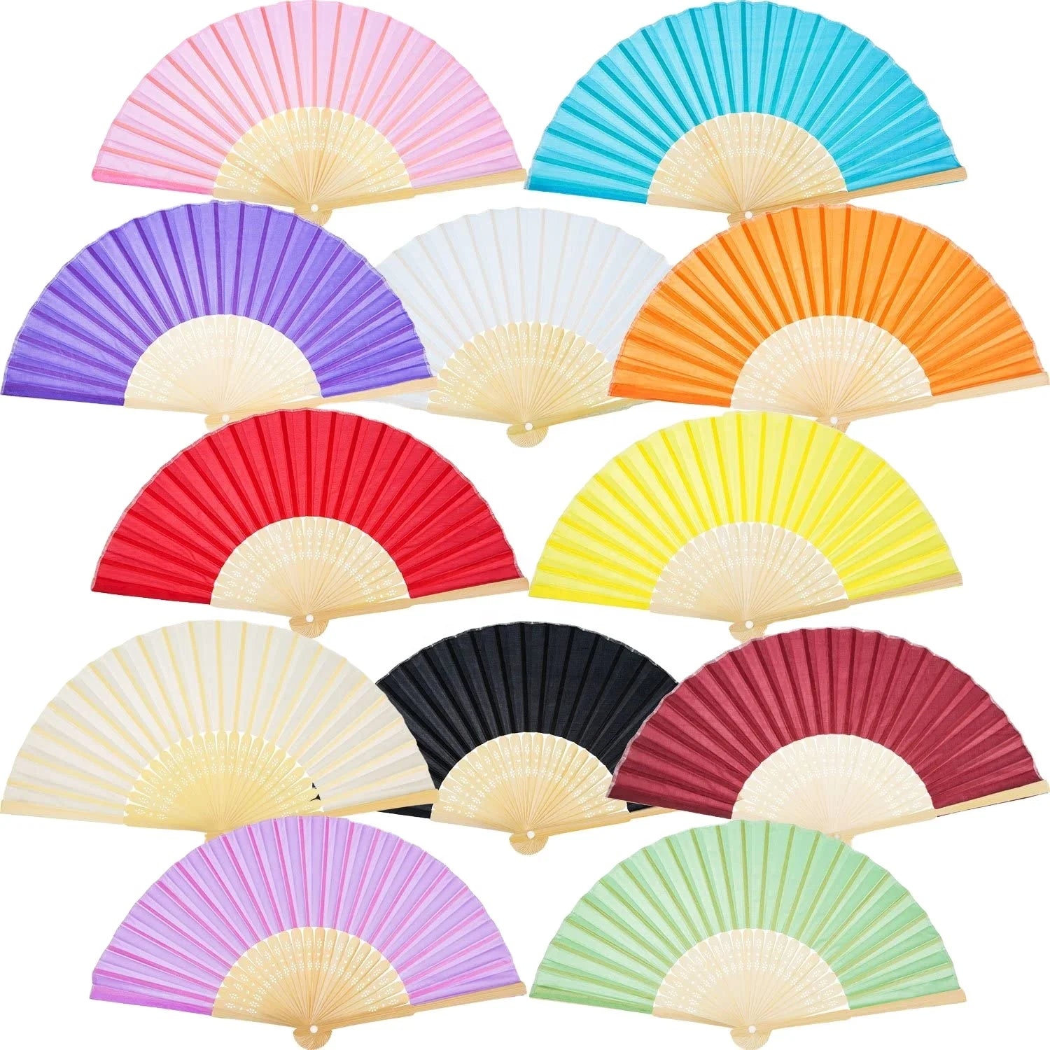 Customized Name Printed Bamboo Hand Fan Personalized Wedding Decorations Gift with Engraved Wedding Favor New Arrival Vintage