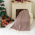 Wholesale Luxury Turkish Jacquard Bed Blanket 125*180cm Large Size All-Season Plain Cosy Decorative SHENGPENG PAI-5