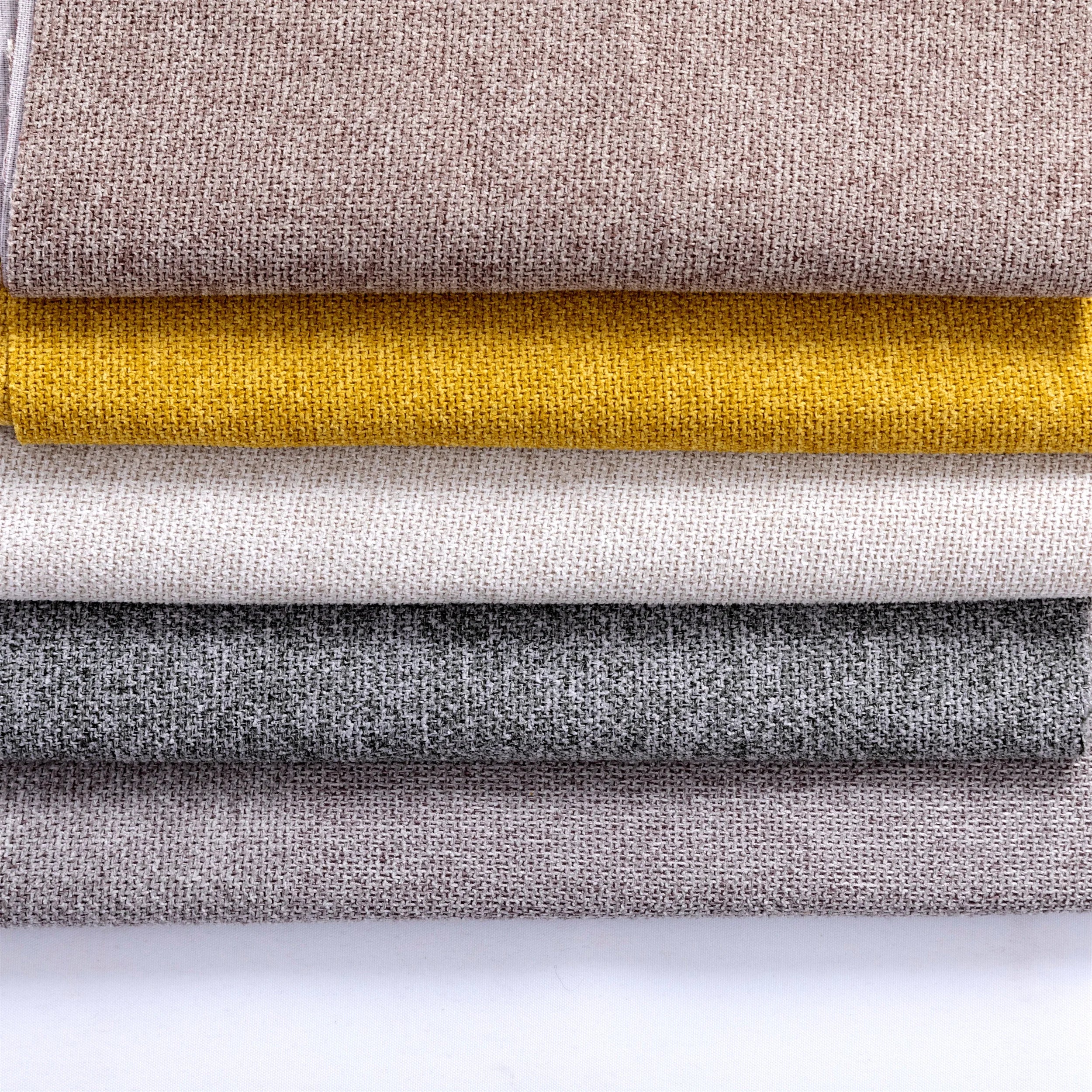 Available Ready Stock Upholstery Polyester Linen Look Faux Linen Sofa Fabric Waterproof Funiture Fabric Hometextile