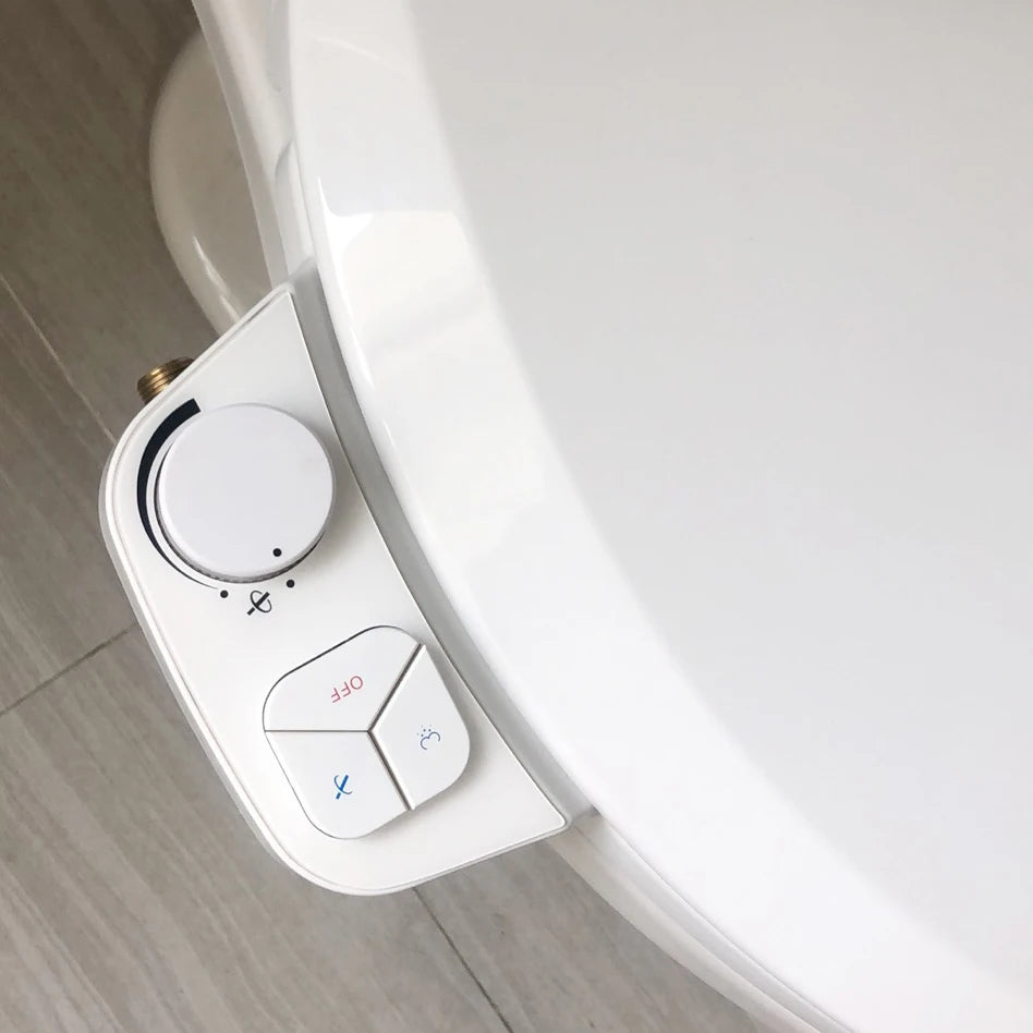NETE 2021 Hot Sale the Newest Dual Temp Dual Button Control Nozzle Self Cleaning PP Toilet Seat Bidet