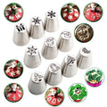 Russian Piping Icing Nozzles Tips Stainless Steel Cake Decorating Tips Set Christmas Cupcake Supplies Kit Pastry Tip Set