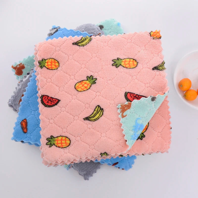 Wholesale Microfiber Kitchen Cleaning Printed Tea Towel Quick-drying Towel