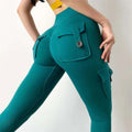 Women High Waist Scrunch Butt Gym Fitness Workout Tiktok Yoga Pants Patch Pockets Leggings