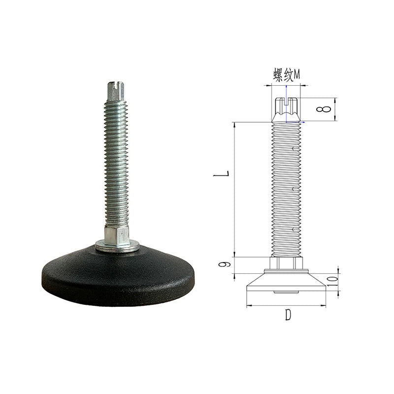 Quality Furniture with Adjustable Flat Feet and Exhibition Screws Carbon Steel Galvanized Can Be Customized