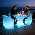 Smart Modern USB Wireless Charging LED Bar Chair Stool Luxury Plastic Wooden Commercial Furniture Hotel Use