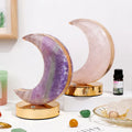 Natural Crystal Raw Stone Moon Lamp USB Eye Protection Sleep Night Light Living Room Bedroom Decor Atmosphere Lamp