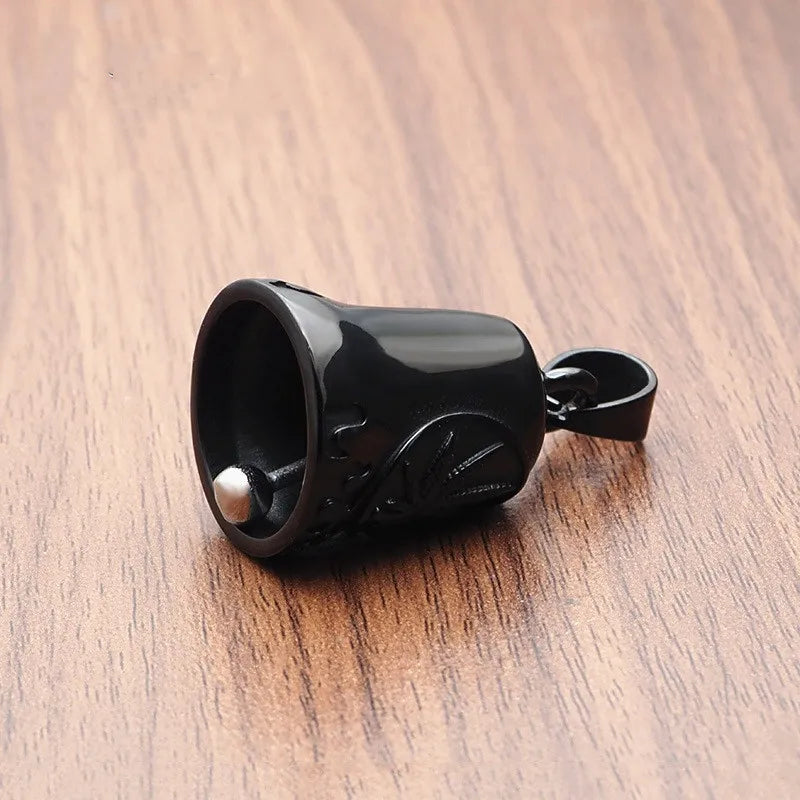 Factory Price Biker Guardian Luck Riding Bell Zinc Alloy Stainless Steel Good Luck Vintage Punk Skull Guardian Motorcycle Bell