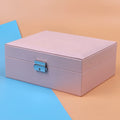 Jewelry Collect  New Style Leather Jewelry Storage Case Waterproof  PU Leather Jewelry Box With Lock