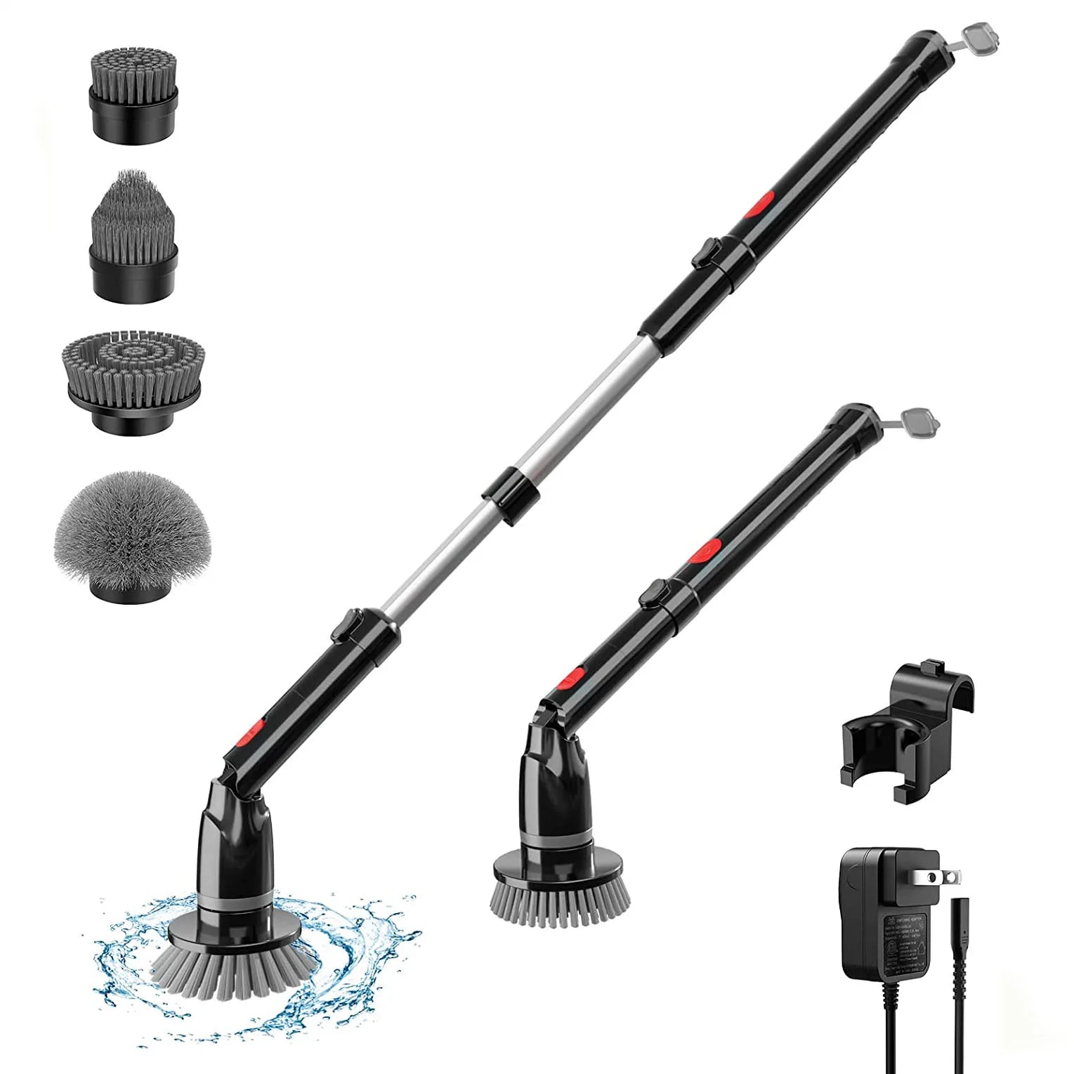 Portable Spin Scrubber Power Bathroom Floor Scrubber Cordless Shower Cleaner Electric Cleaning Brush