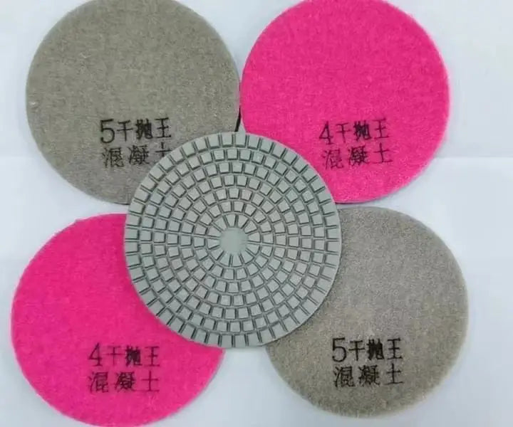 Factory Hot sell 4" Wet Diamond Polishing Pads Set  for Granite Concrete polishing