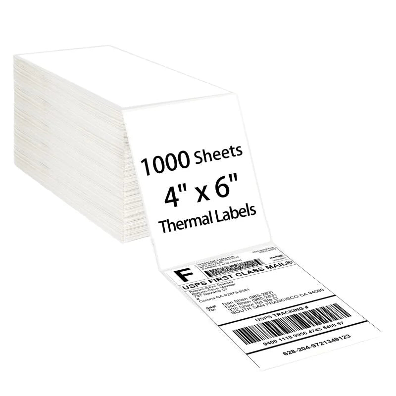 Self Adhesive 4x6 Direct Thermal Sticker Paper Thermal Transfer Printing Labels Blank Shipping Label Printer