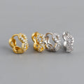 High Quality Classic Design 18K Gold Plated 925 Sterling Silver CZ Micro Pave Infinity Hoop Earrings Women