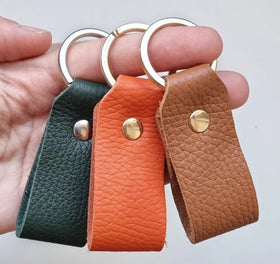 Wholesale Custom Logo Metal Leather Key Chain Engraved Promotional Key Holder for Corporate Gifts & Events