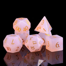 Factory Wholesale Dnd Dice Opalite Polyhedral Dice Set Custom Font and logo for Dungeons and Dragons RPG