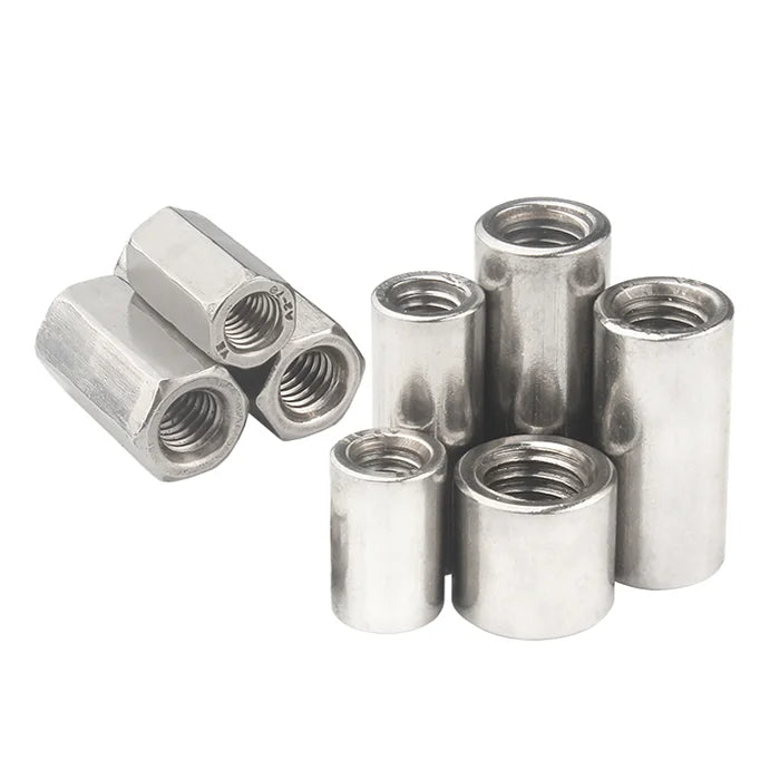 Sunpoint M7 M8 M10 M14  M20 M25 304 Hex Coupling Nuts Long Rod Coupling Nuts Stainless Steel Long Nut