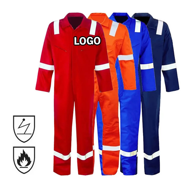 Customize Logo Fireproof Mining Protective Clothing Work Jacket Suits Workwear Uniform FRC FR Costume