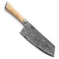 New Design 7-Inch Japanese Nakiri Knife with 67-Layer Damascus Steel for Salmon Sashimi & Sushi Wood Handle Kitchen Tool