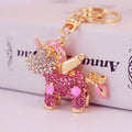 Unicorn Shape Crystal Keyring for Diy Wallet Gift Car Bag Charm Decor Diamond Painting Keychain Hanging Pendant Key Chain Ring