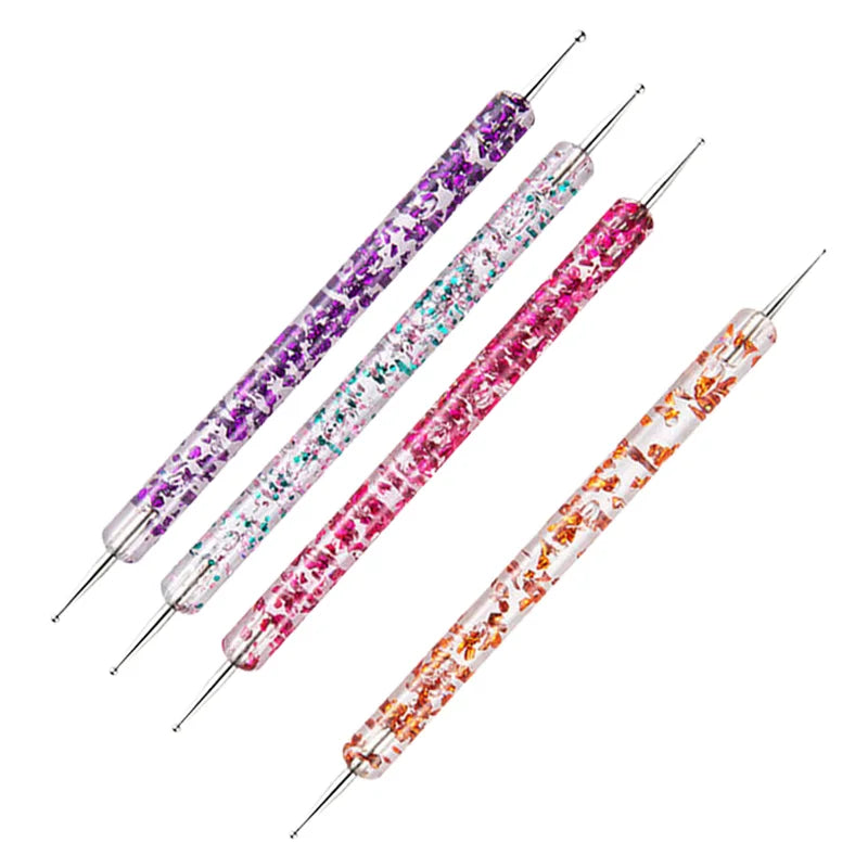 Portable Nail Art Dotting Pen Crystal Beads Handle Dual-ended Drawing Painting Rhinestones Gems Pens Manicure Tools
