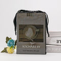 Custom Printed Large Black Organza Fabric Pouch with Lace Elegant Gift Bag for Packaging & Printing Products