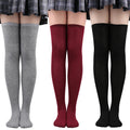 Jingwen ODM Calcetines Altos Hasta La Rodilla Women Solid Color Long Tube Over High Knee Socks