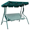 Adjustable Iron Hammock Waterproof Outdoor Furniture 3 Seats with Cushion Garage Shed Swing Chair