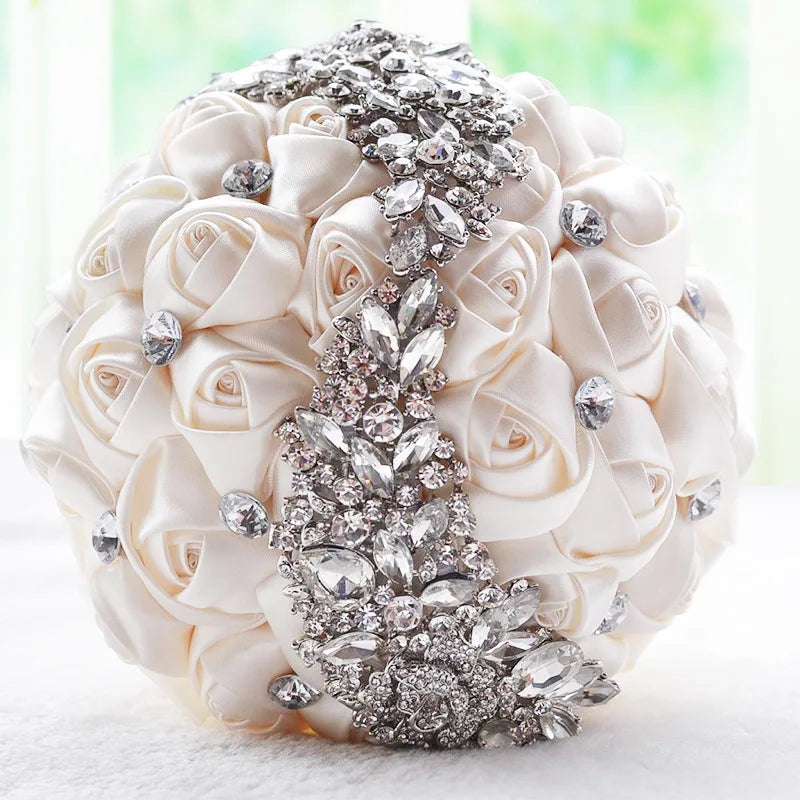 18cm Medium and Large Size Wedding Bouquets Brooches Collections Custom Made Crystal or Pearl Brooches