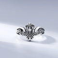 Hot Personalized Cluster Anchor Rings Antique Silver Wedding Engagement Gift Men's 925 Silver Adjustable Ring
