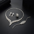 Abiding Wholesale Fashion Simple 18k Gold Plated Cubic Zircon 925 Sterling Silver Jewelry Set for Women
