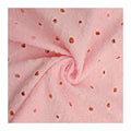 Jiede Manufacture Embossed Circular Hollow Design Polyester Elastic 3D Jacquard Lace Fabric for Women Garment Dress