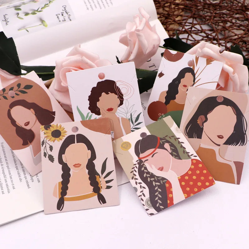 New Style 6*8CM Art Jewelry Earring and Necklace Display Packaging Card With Custom Logo