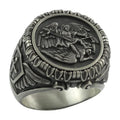 Trending Products Wholesale New Arrivals Punk Knight Vintage Stainless Steel Fine Fashion Jewelry Rings for Men