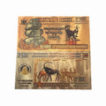Ready Stock Wholesale Gold Banknotes Zimbabwe Money Gold Foil Plated Banknote with Watermark
