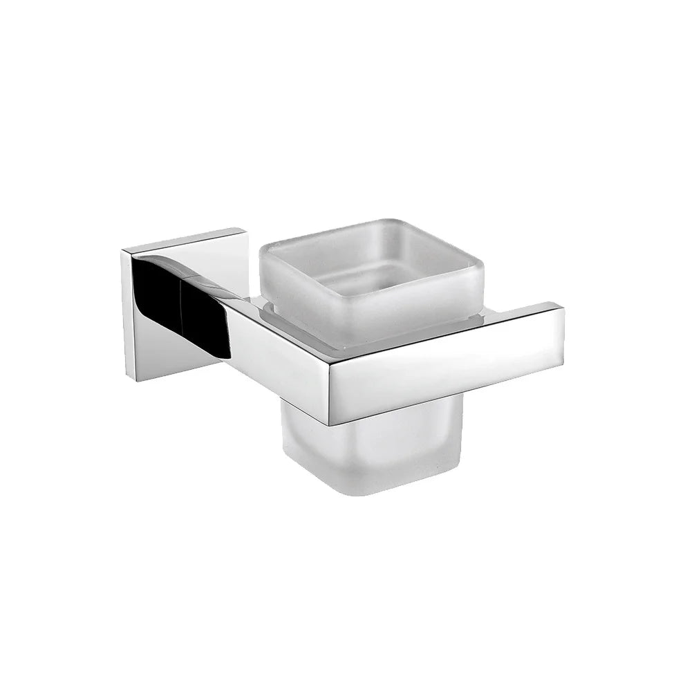 304 Stainless Steel Single Toothbrush Tumbler Holder Wall Mounted Bathroom Toothbrush Cup Holder Chrome Finish
