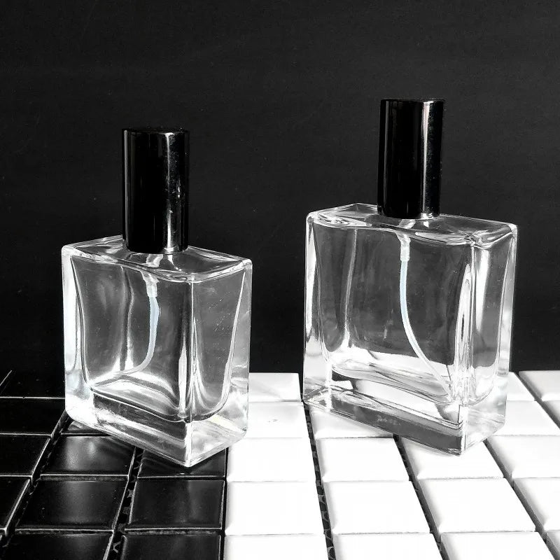 MUB China Factory Best Seller 50  ml  100 ml Empty Rectangular Glass Fragrance  Perfume Spray Bottle