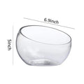 Glass Slant Cut Bowl Used for Globe Plant Vases and Candle Holders