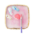 Plastic Professional Portable Nail Color Palette Gel Polish Square Mixing Drawing Paint Plate Manicure Nails Art Display Shelf